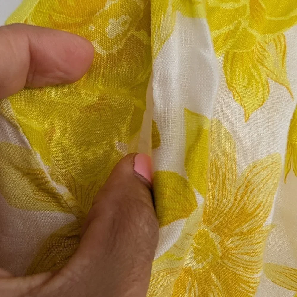Floral Yellow Women's Shorts And Shirt